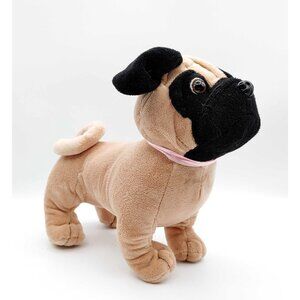 Animal Adventure Woof Street Plush PUG Puppy Dog Stuffed Animal 12” Tan Black